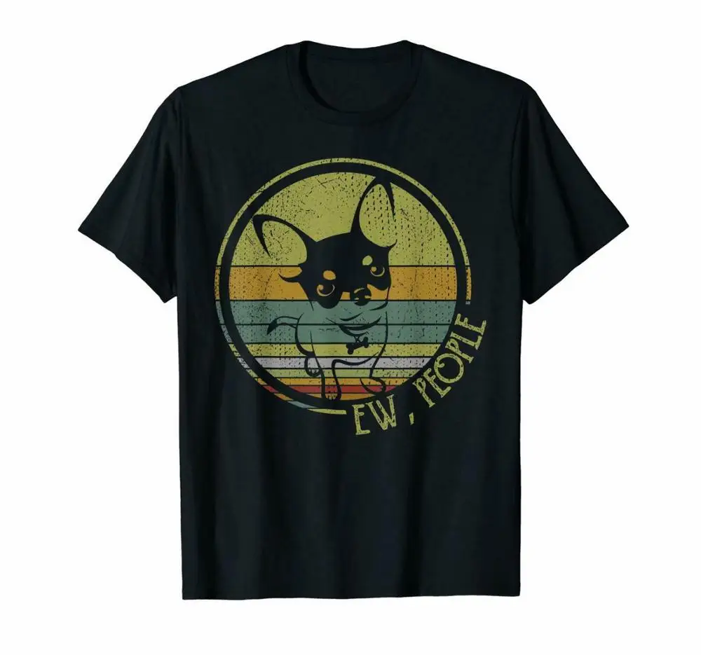 

Ew People French Dog Funny Vintage Sunset Black T Shirt for Dog Lovers S-3Xl 2019 Funny Cotton Casual Top Tee Printed Shirt