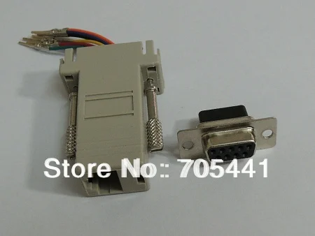 10 шт./лот Бесплатная доставка DB9 гнездо RJ45 RS232 Модульный адаптер | Компьютеры и