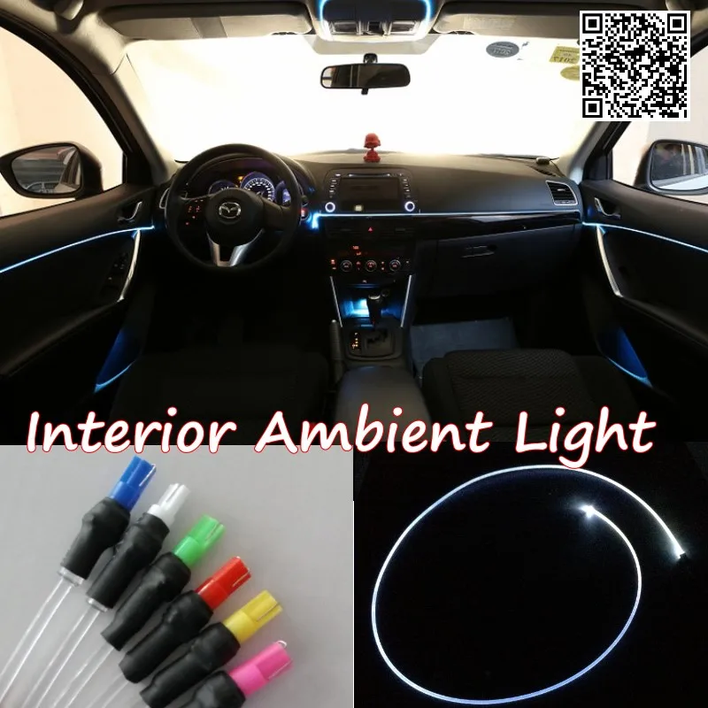 For KIA Rio DC JB UB 2000-2011 Car Interior Ambient Light Panel illumination For Car Inside Cool Light  Optic Fiber Band