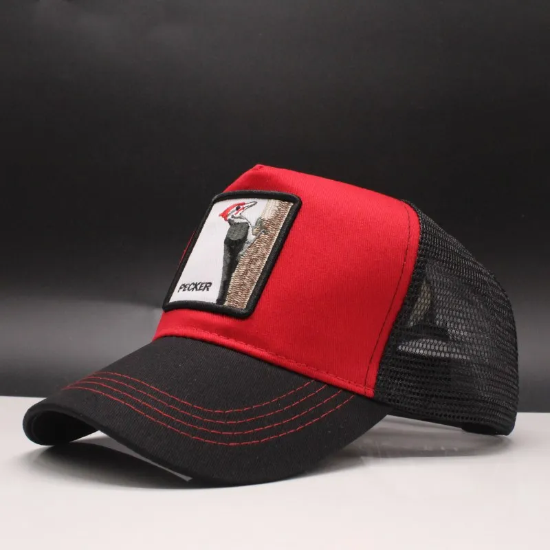 1 Мужская кепка Snapback s летняя дышащая бейсбольная кепка Женская крутая уличная вышивка волком грузовика кости унисекс хип хоп шапки мужские - Цвет: 1