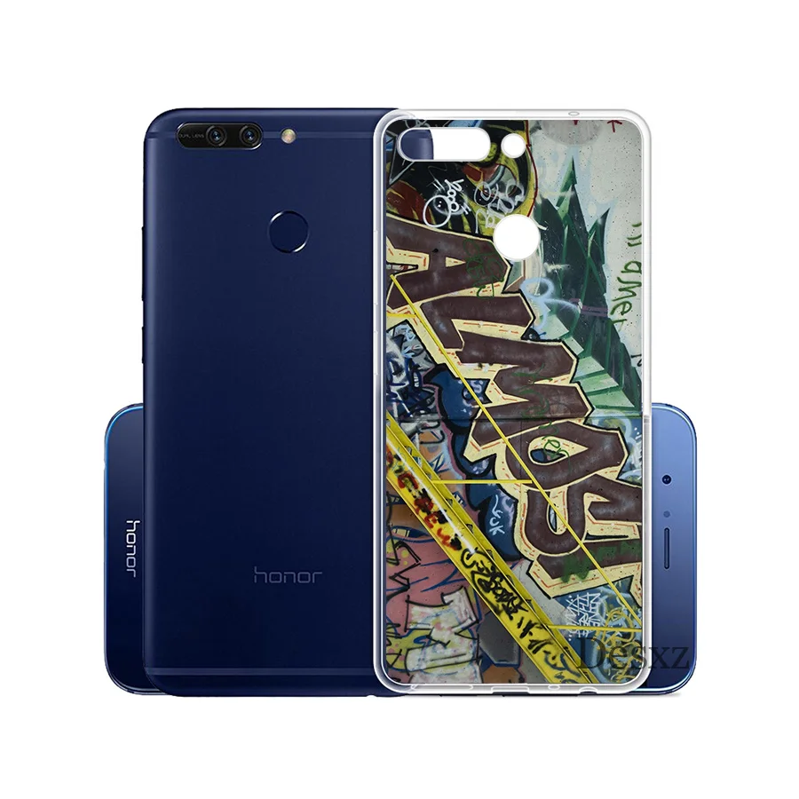 Чехол для телефона с граффити Huawei Honor 6A 7A 7C 6C 7X Pro 8 8X 9 10 Lite Play|Чехлы-накладки| |