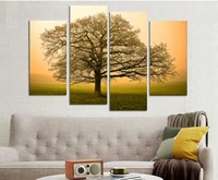 giveaways wall sticker 4panel canvas painting tree pictures cuadros canvas art landscape paintings for living room unframed