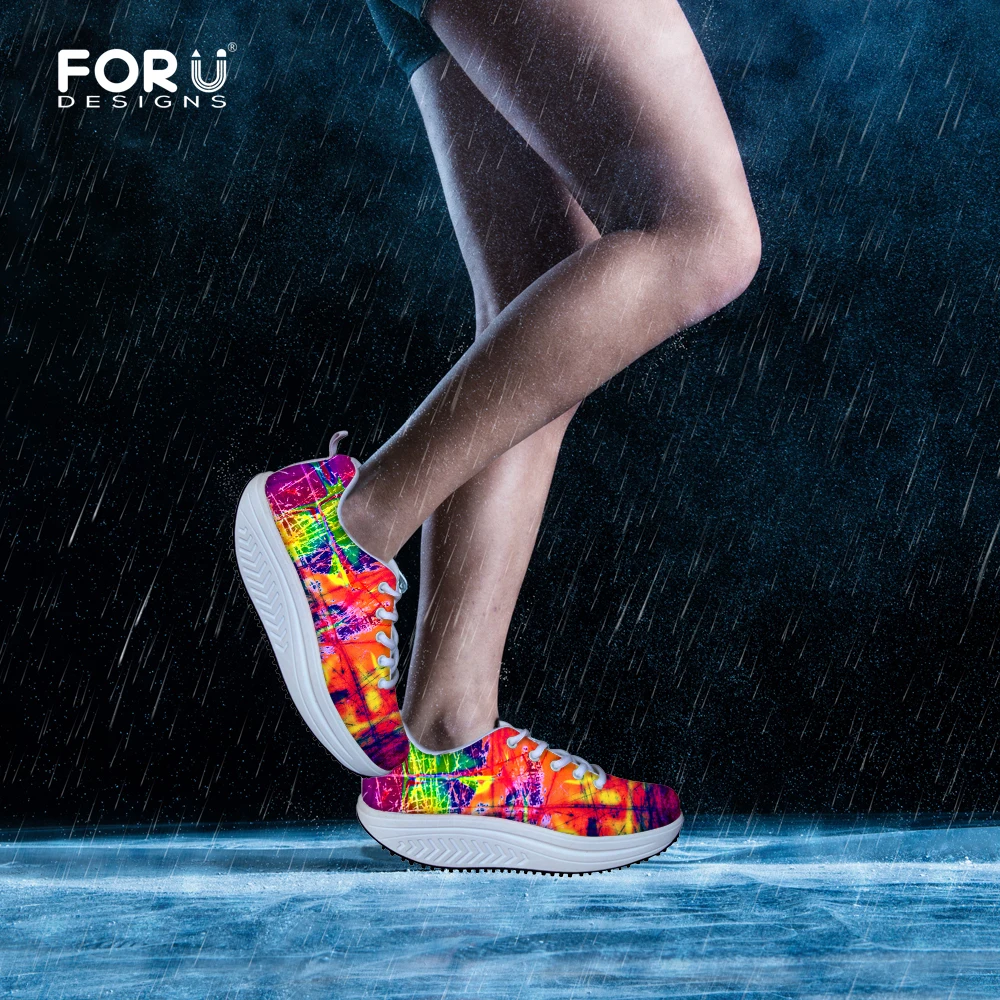 FORUDESIGNS Height Increasing Women Slimming Swing Shoes Multicolor Teen Girls Rocking Wedge Zapatillas Mujer | Обувь