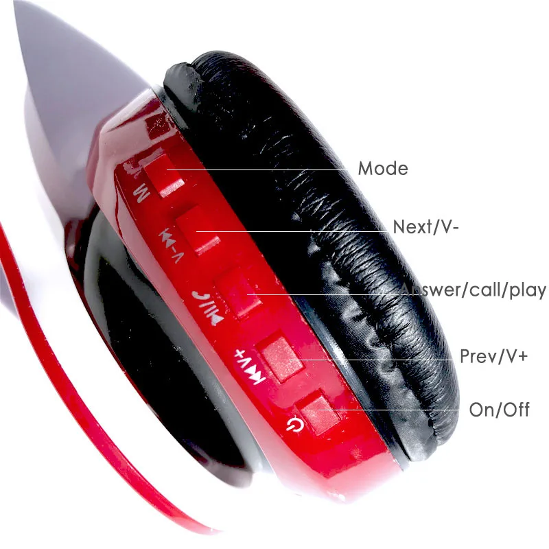 Топ красочные стерео аудио Mp3 Bluetooth Спорт бег наушники складные Беспроводной
