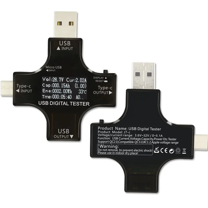 ATORCH USB Тестер DC Цифровой вольтметр type C pd amperimetor измеритель тока Амперметр