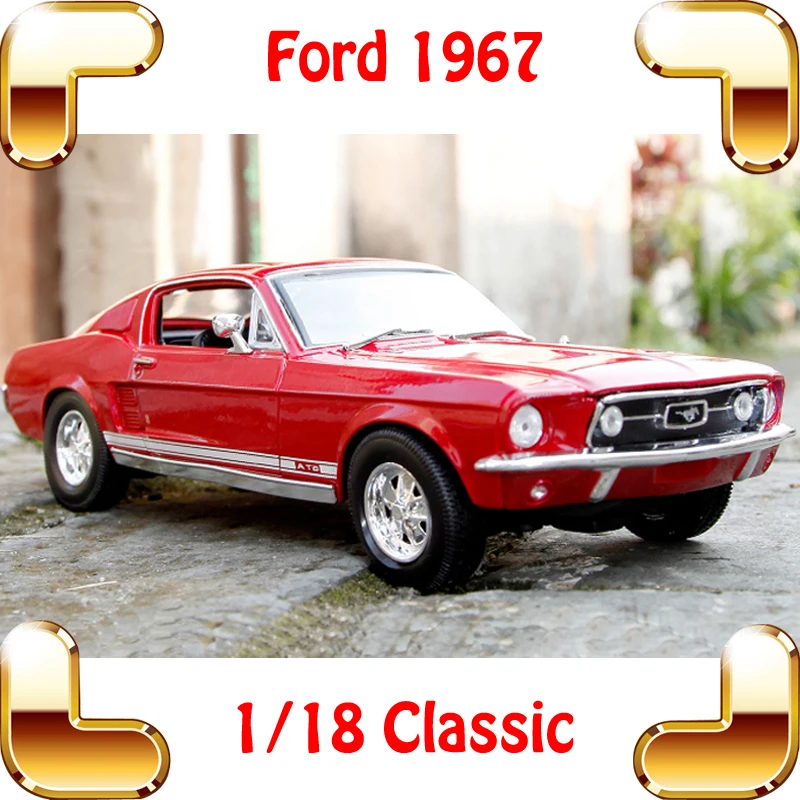 Новое поступление подарок Mustang GTA 1967 1/18 классическая модель автомобиля история