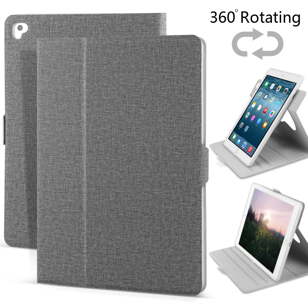 

Case for iPad 9.7" New 2017 2018 , iPad 10.2 Air/Pro 10.5, ZVRUA 360 Rotating stents multiple visual angles Tablet Smart Cover