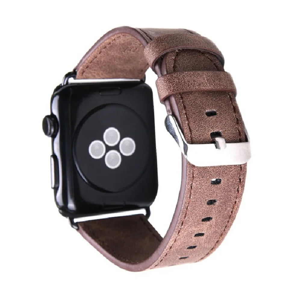 Мужской/женский кожаный ремешок для часов Apple Watch Series 5 4 3 2 1 ремешок для iWatch 5 браслет 44 мм/42 мм/40 мм/38 мм ремешок для часов