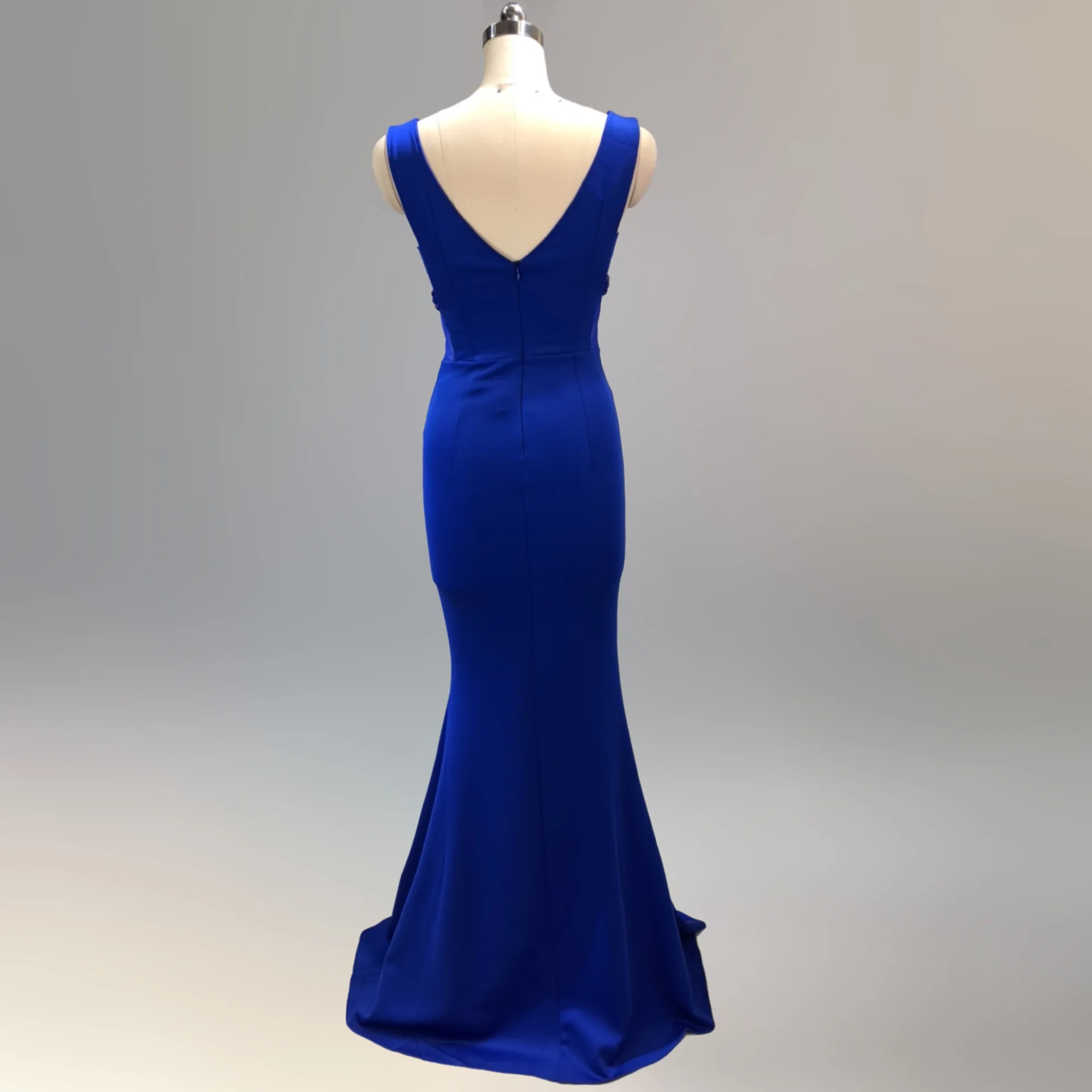 ArtSu модный 3D Хрустальный халат, украшенный бисером De Soiree синие длинные вечерние платья Русалка женское сексуальное платье с v-образным вырезом длиной до пола для выпускного вечера Vestidos