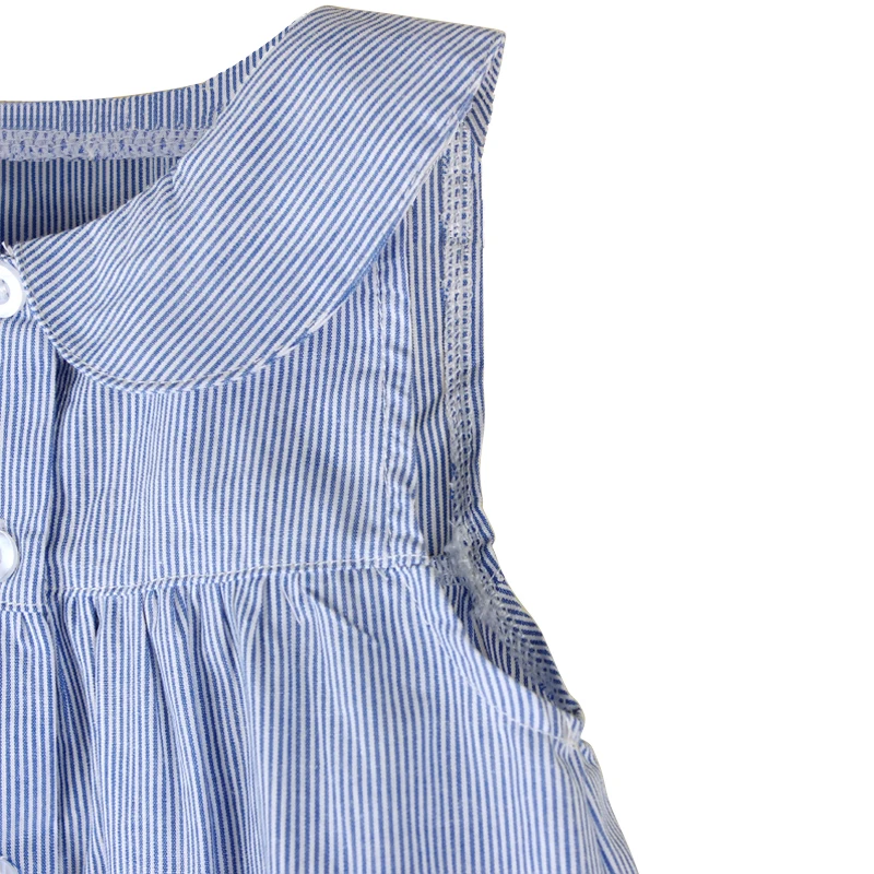 Summer Fashion Baby Girls Shirt Dress Striped Cotton Sleeveless Tutu Pink Blue Cute Girl Outfits Brand New | Детская одежда и