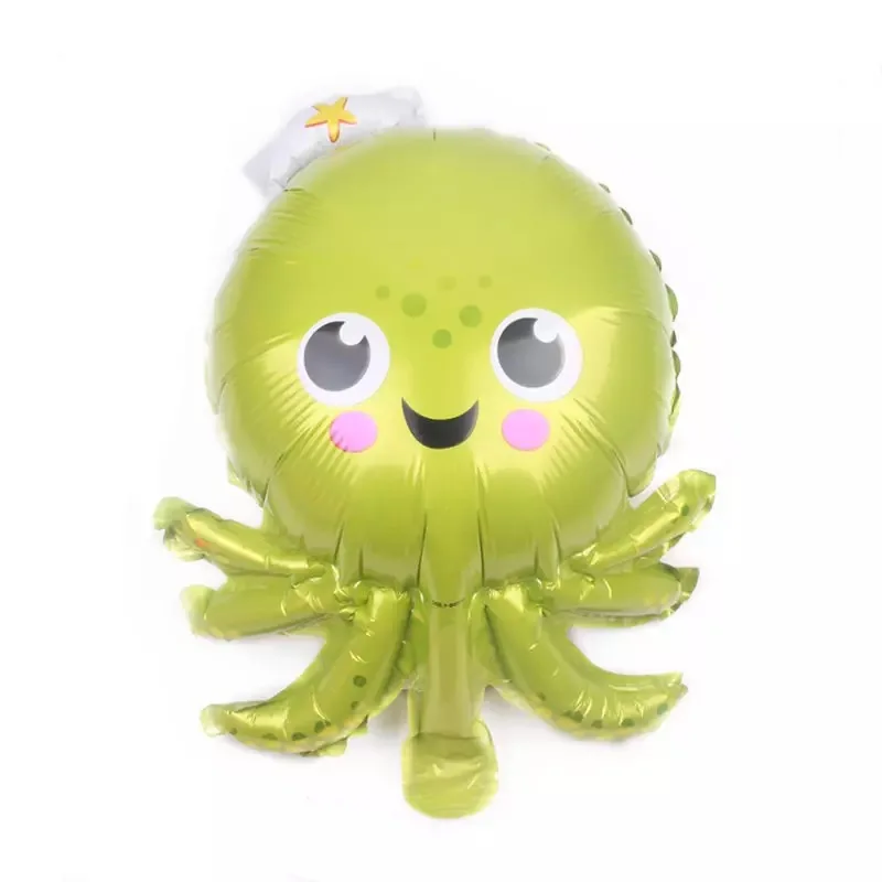 octopus 10 шт. Мини Осьминог клоун пятно рыба раки фольгированные шары морской океан море животные водные детский душ День Рождения Декор - Цвет: octopus