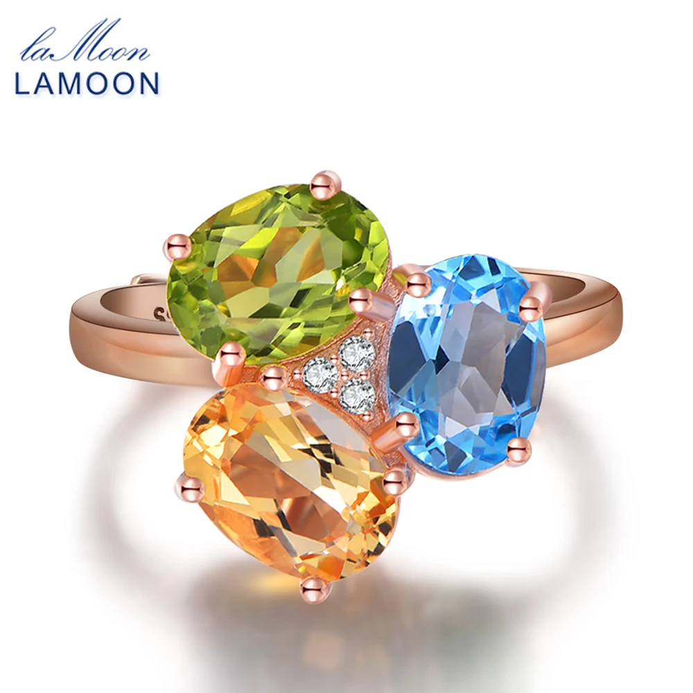 Женские кольца для свадьбы и вечеринки 3 цвета овальный камень цитрин перидот