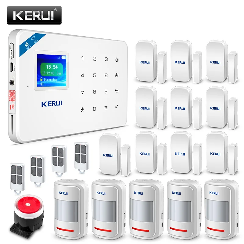 KERUI W18 беспроводной GSM IOS/Android приложение управления Alarme набор ЖК SMS Система охранной сигнализации костюмы для домашней безопасности - Цвет: Kit 2