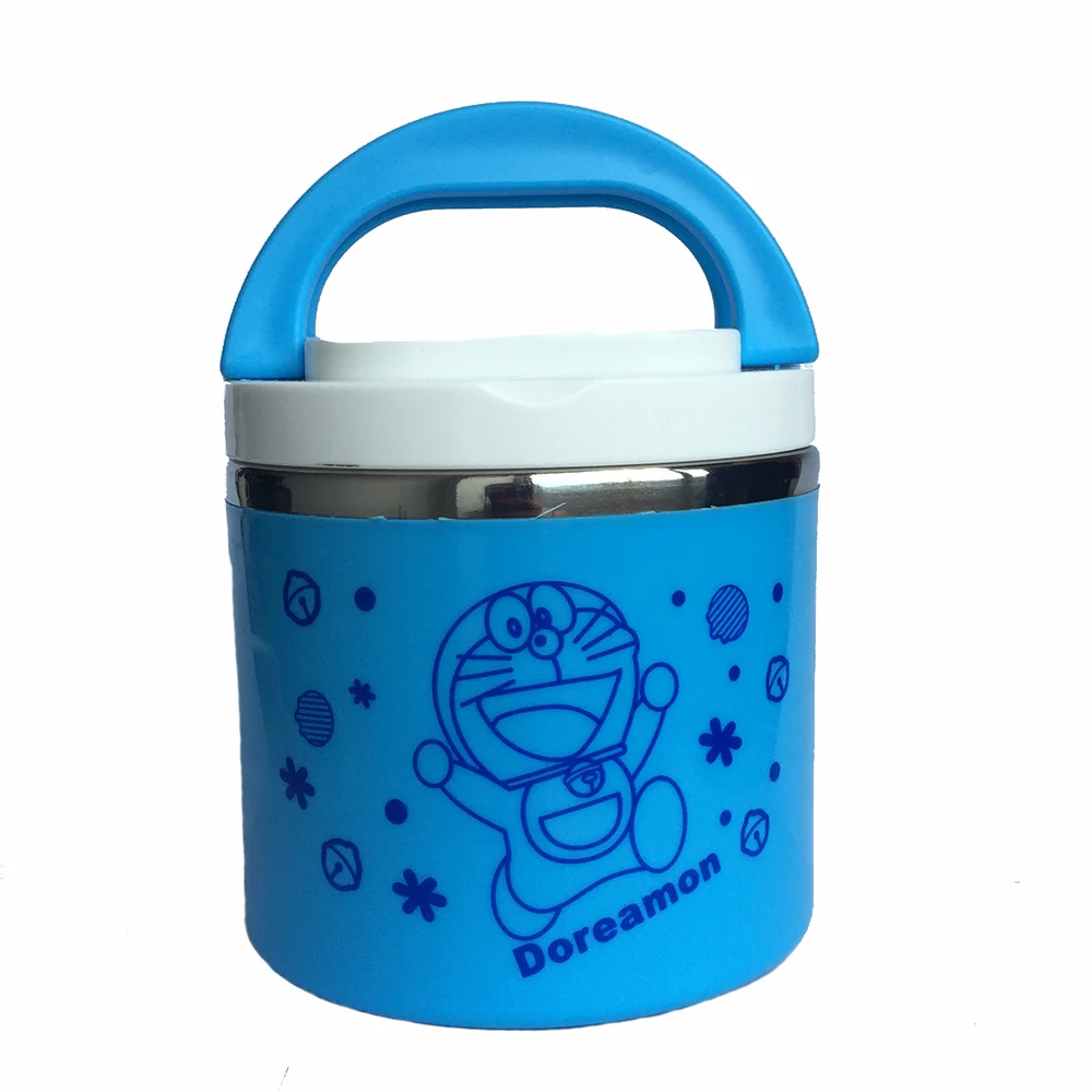 Портативный мини японский bento box 304 Нержавеющая сталь мультфильм Bento Lunchbox Еда