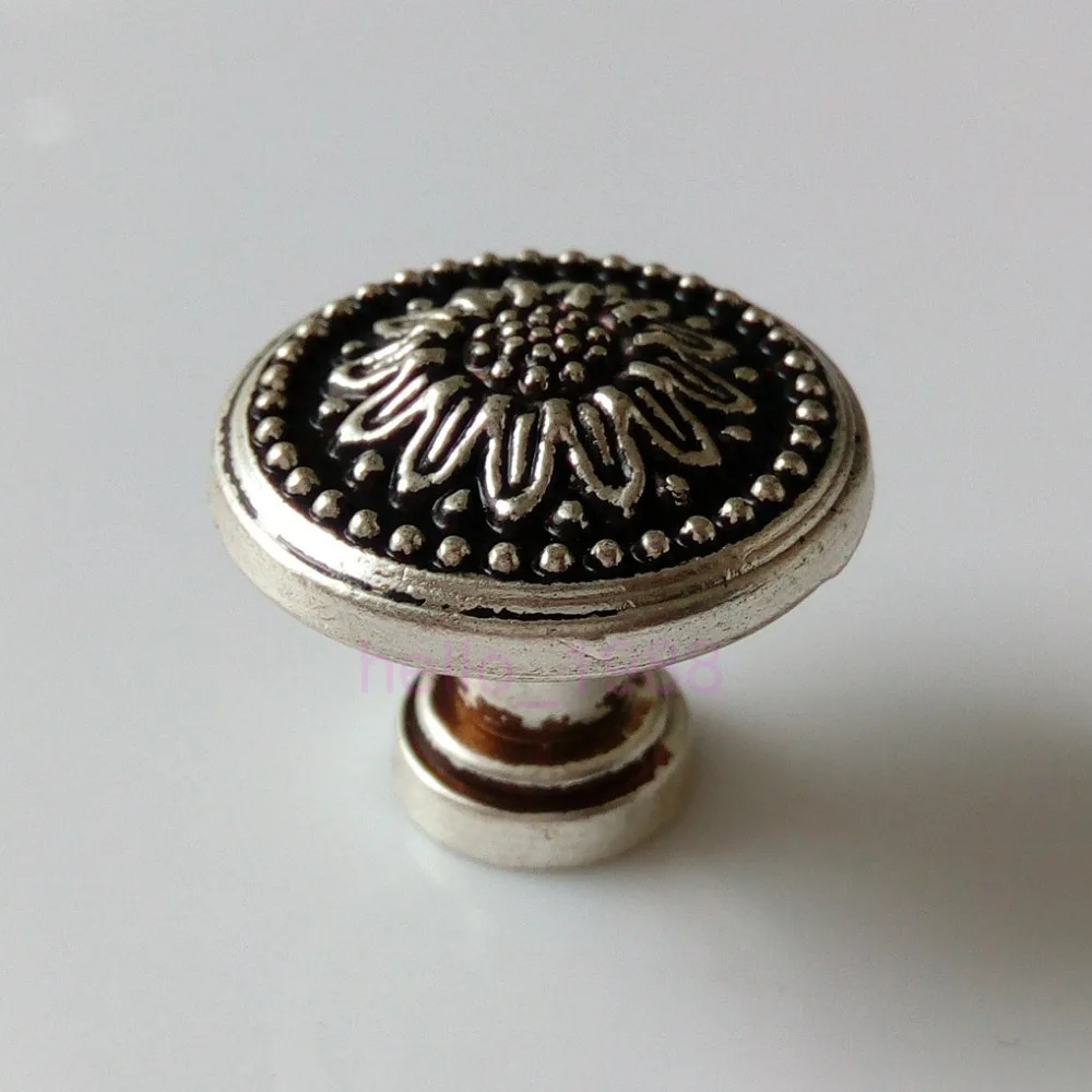 26 мм Античная черный серебристый цвет ручка шкафа шкаф для одежды дверные ручки