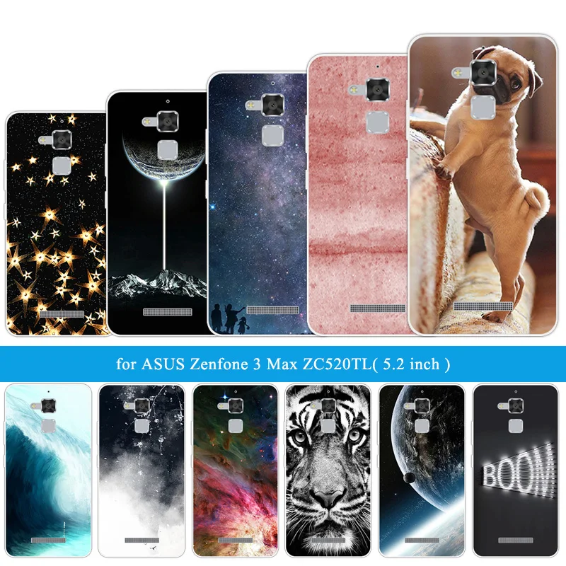 5 2 "чехол для телефона Asus Zenfone 3 Max ZC520TL X008D Zenfone3 Pegasus Horse X008 Silicon Lion Tiger Fundas |