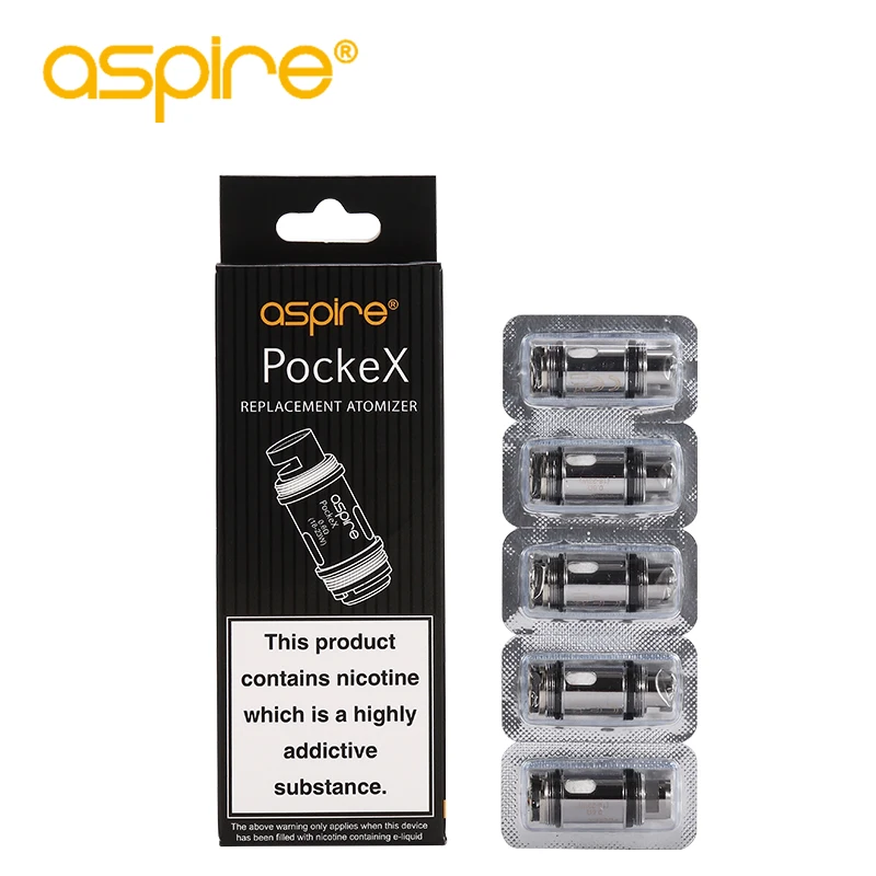 10 шт./лот PockeX катушки головки 0.6ohm провод для электронных сигарет Aspire Карманный