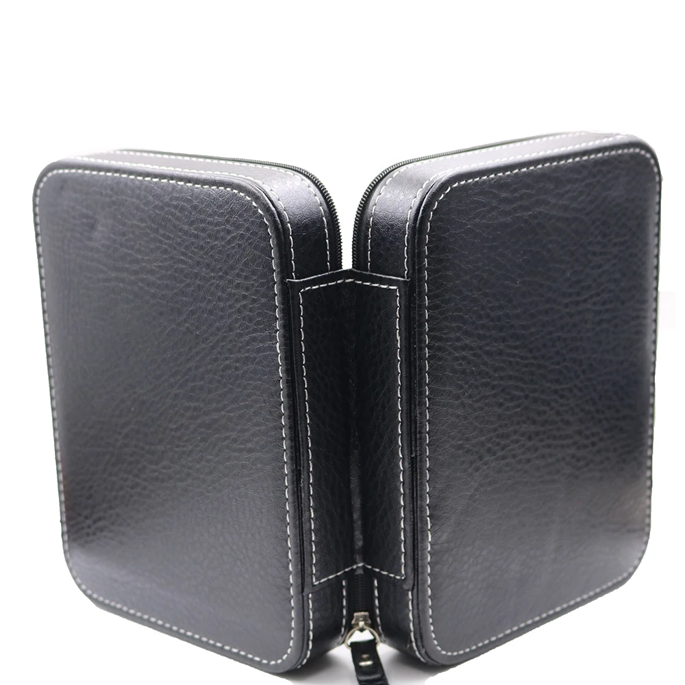 Коробка для хранения наручных часов CARLYWET Portable 4 Grids Luxury PU Leather Showing Display Wrist Watch Collector Storage Box Case Holder Tray For Rolex Omega.