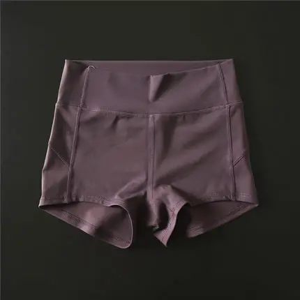purple Женские спортивные шорты для активного фитнеса, бега, высокая талия, компрессионные тренировочные шорты для бега, облегающие, с контролем живота, для спортзала, спортивные шорты - Цвет: purple