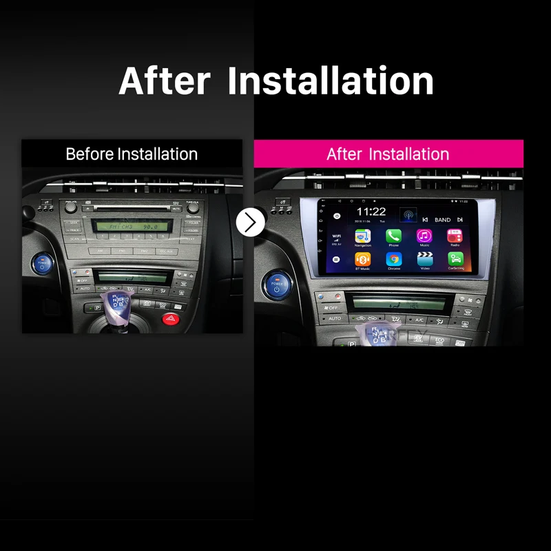 Harfey 9 &quotHD тачскрин радио Android 10 0 для Toyota Prius 2009 2013 левосторонний драйвер gps Bluetooth
