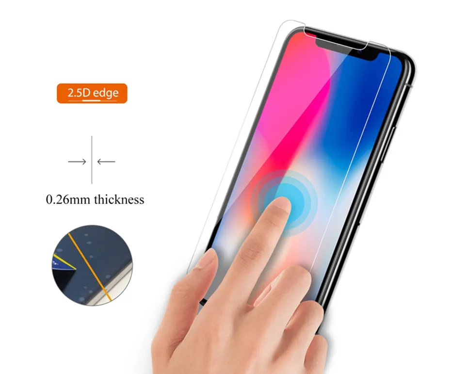 Ультратонкое закаленное стекло для iPhone XS Защитная пленка экрана XR Max X 10 8 7 6 6S Plus 5 5S