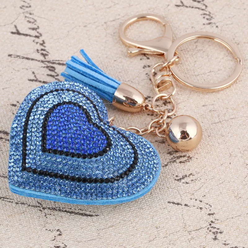 Новинка Стразы искусственные брелки для ключей модный металлический брелок в