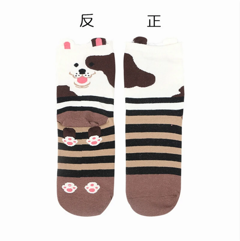 2017 хлопок милый мультфильм Печатные Для женщин Носки для девочек Забавные