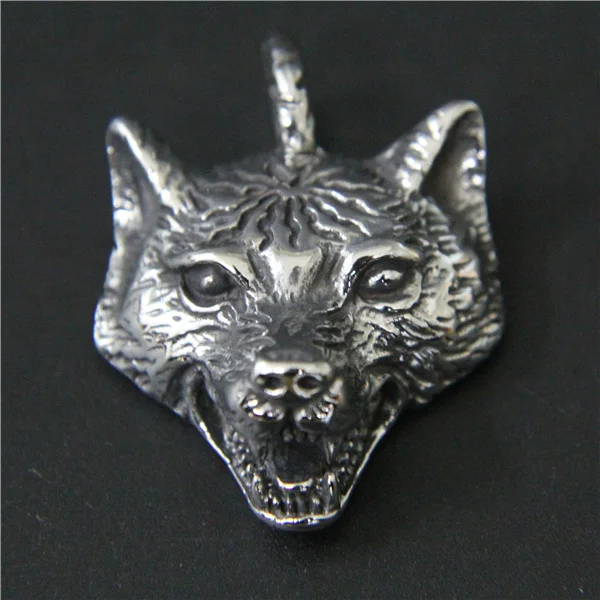 Новейшая Мужская подвеска с изображением волка в байкерском стиле из