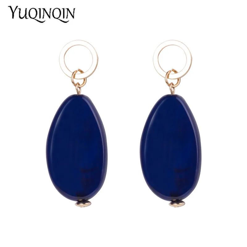 Серьги женские большие геометрические красные акриловые круглые металлические