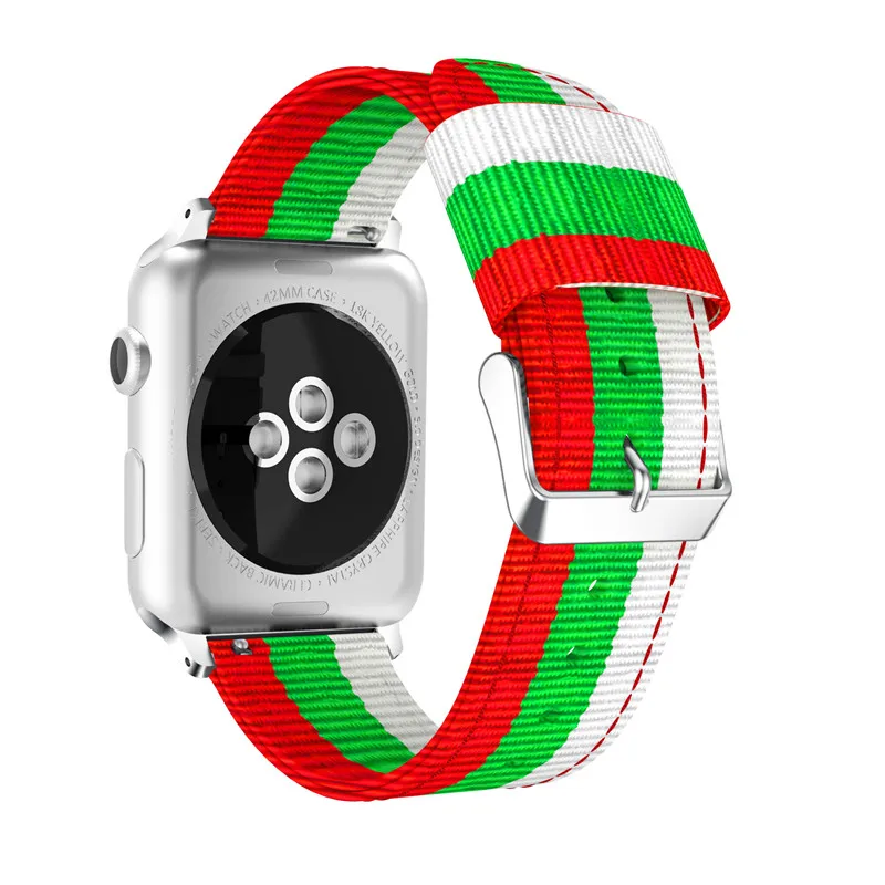 Спортивная полоса нейлоновая петля ремешок для часов Apple Watch 4/3/2/1 браслет
