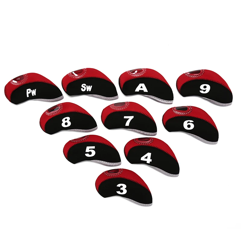 10Pcs Golf Club Head Covers Iron Putter Protective Cover Headcover Set Outdoor Sports Accessories | Спорт и развлечения