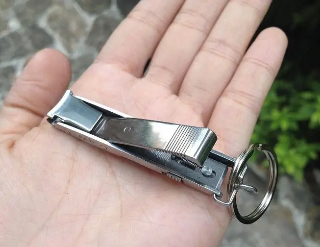 EDC ультратонкий складной кусачки для ногтей S. Сталь брелок кутикулы резак