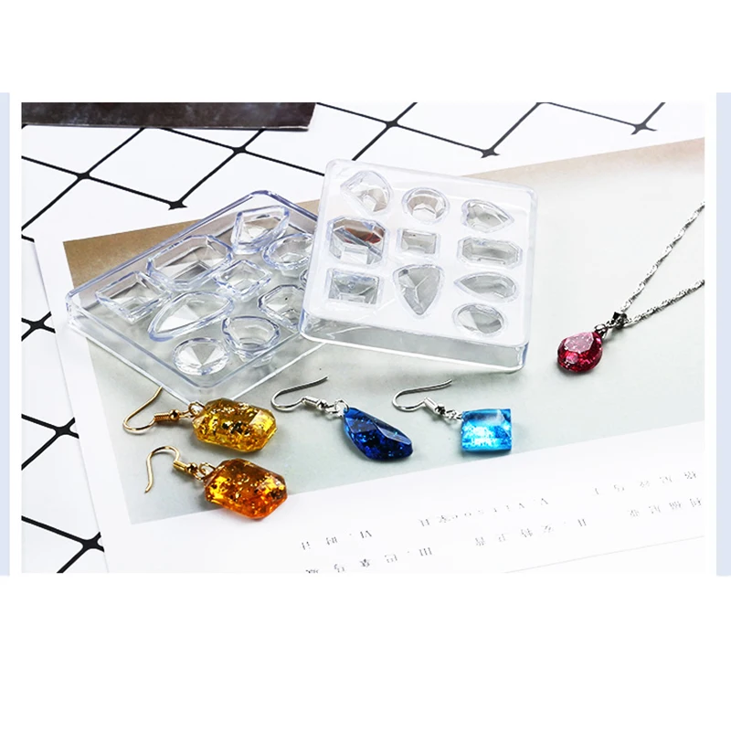 Transparent Silicone Mold for Resin Necklace Epoxy Uv Resin Molds for Pendant Earrings Jewelry Making Tools