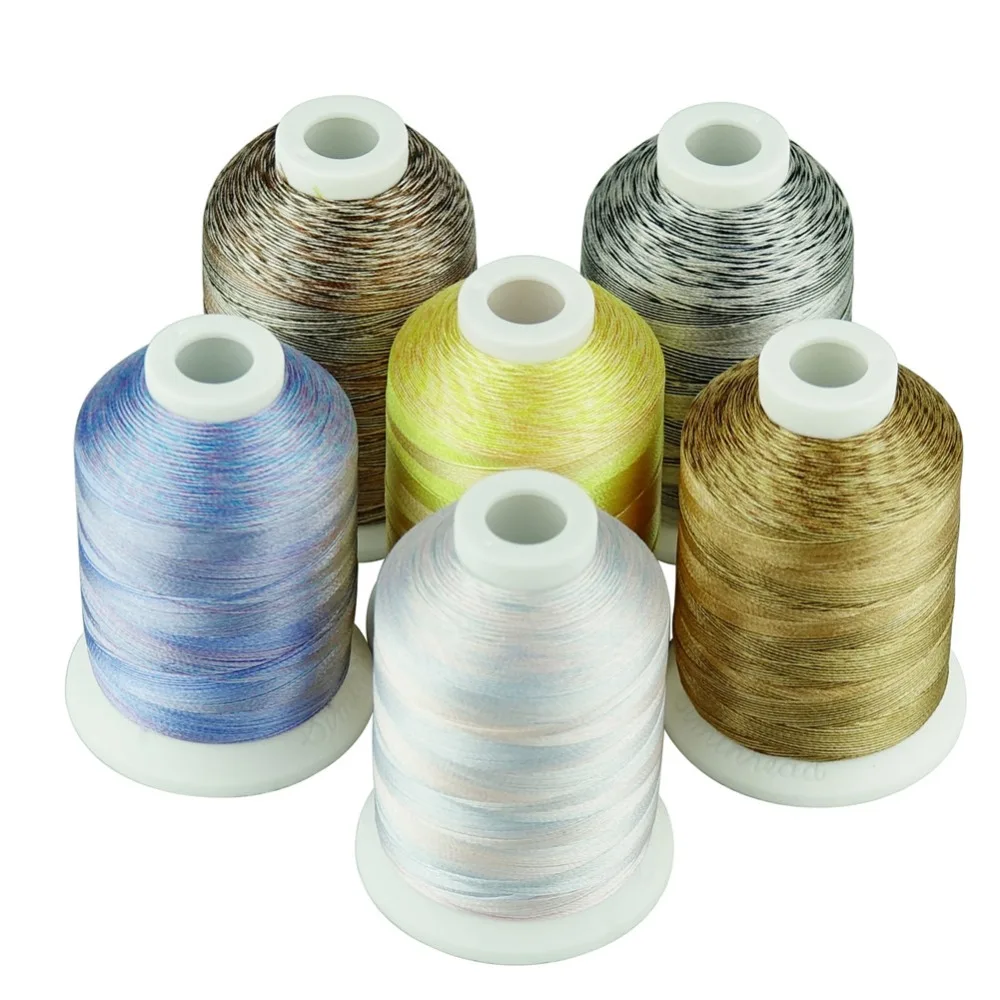 Simthread 6 многоцветная Вышивальная нить для машины/ручная вышивка стеганая