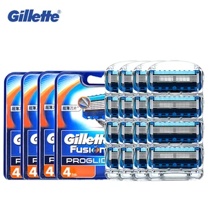 Gillette Fusion Proglide, ручная Бритва для мужчин, безопасные бритвенные лезвия для лица, брендовые бритвенные лезвия для бороды, оригинальные 16 шт.