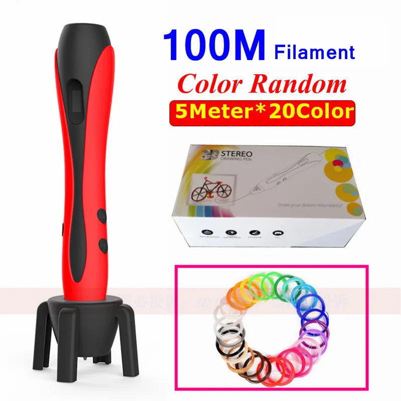 High Quality 7TH Generation 3D Pens Newest Drawing Pen Compatible ABS/PLA LED Screen Safe For Kids Use Portable USB Charge | Компьютеры и