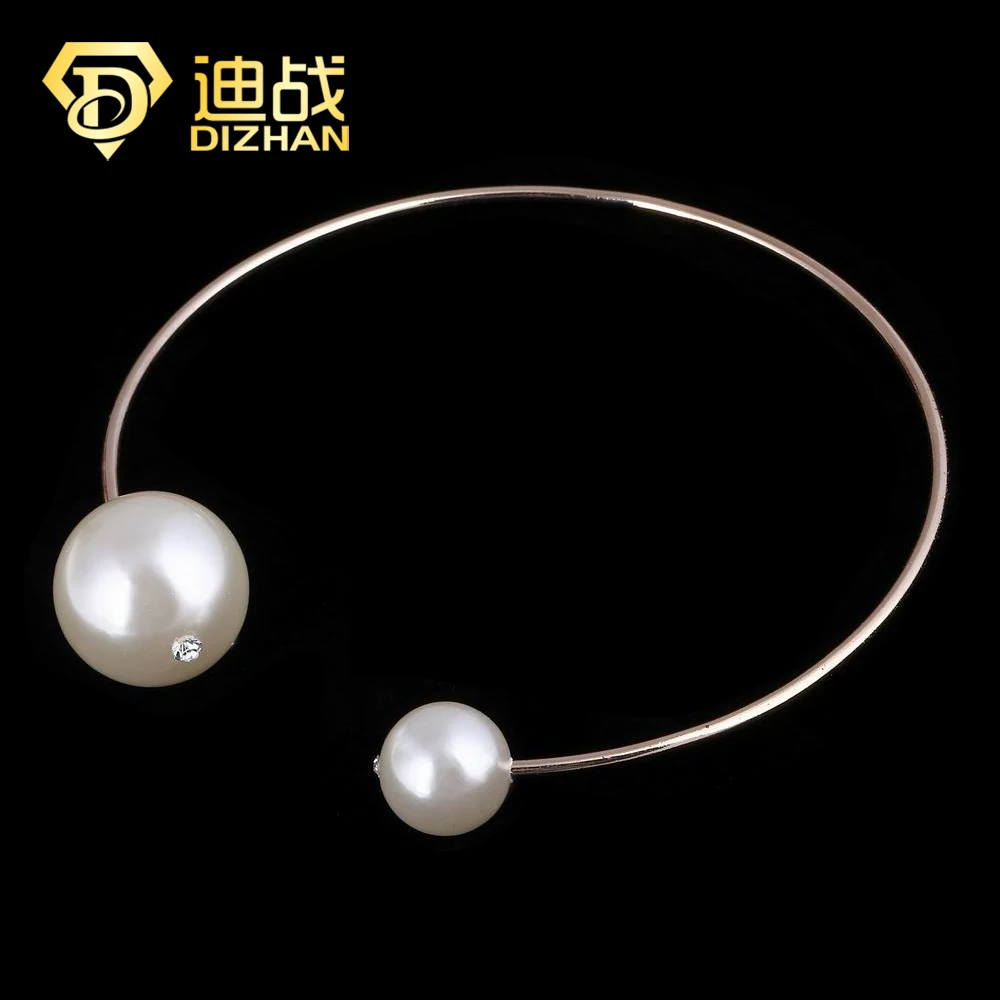 Metal Torques Big Imitated Pearl Choker Necklace For Women 2018 New Design Girls Jewelry Gift | Украшения и аксессуары