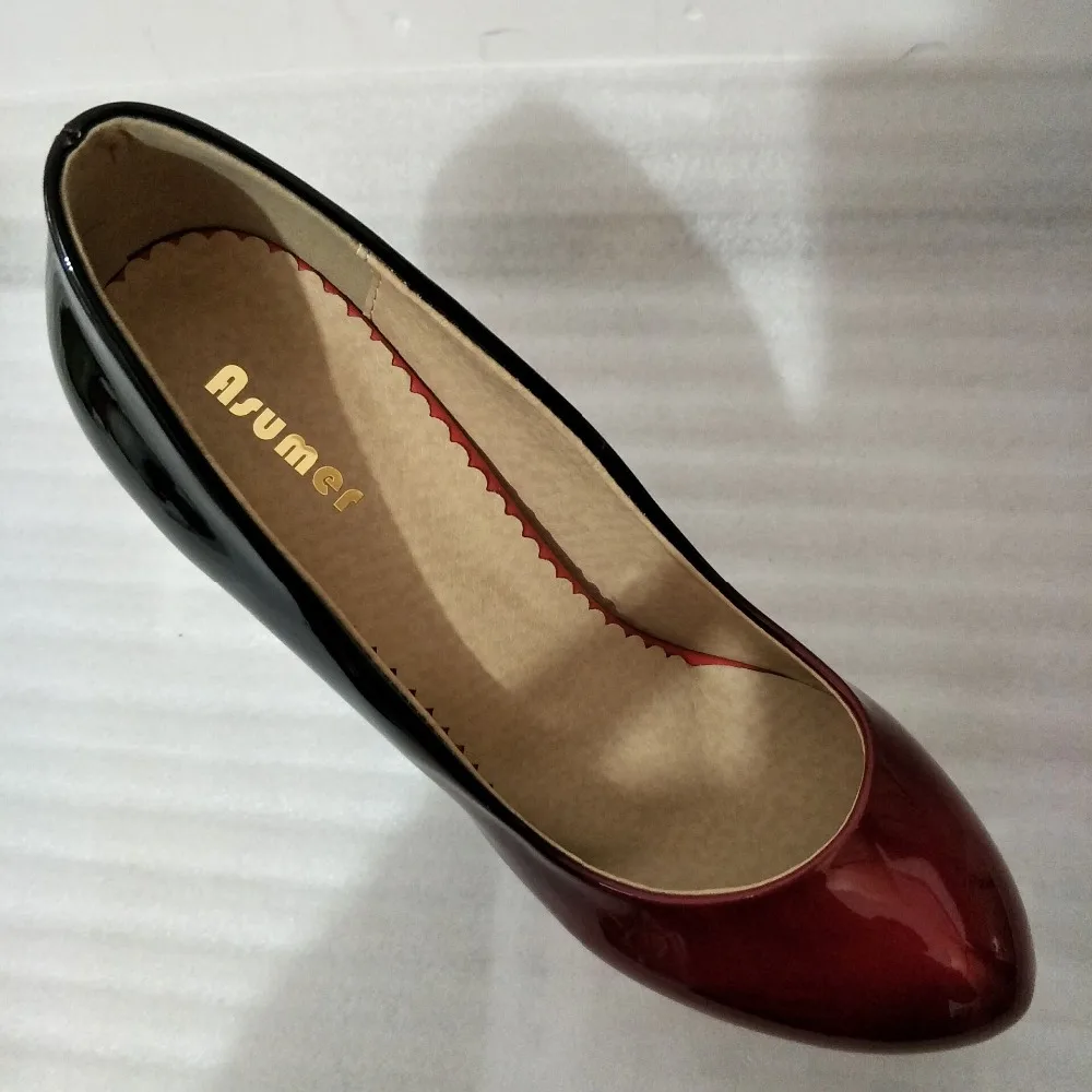 Asumer/Лидер продаж обувь на высоком каблуке платформе с круглым носком тонком