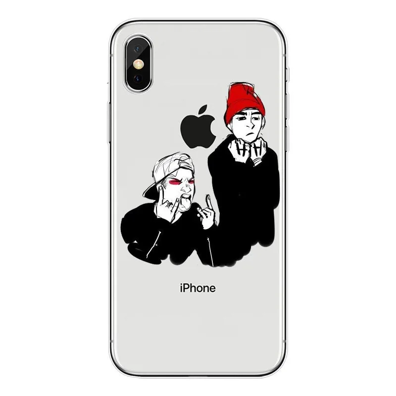 Мягкий чехол для телефона Rock band Twenty One Pilots из ТПУ iPhone8 8Plus 7 7Plus 6s Plus XS XR 5S SE