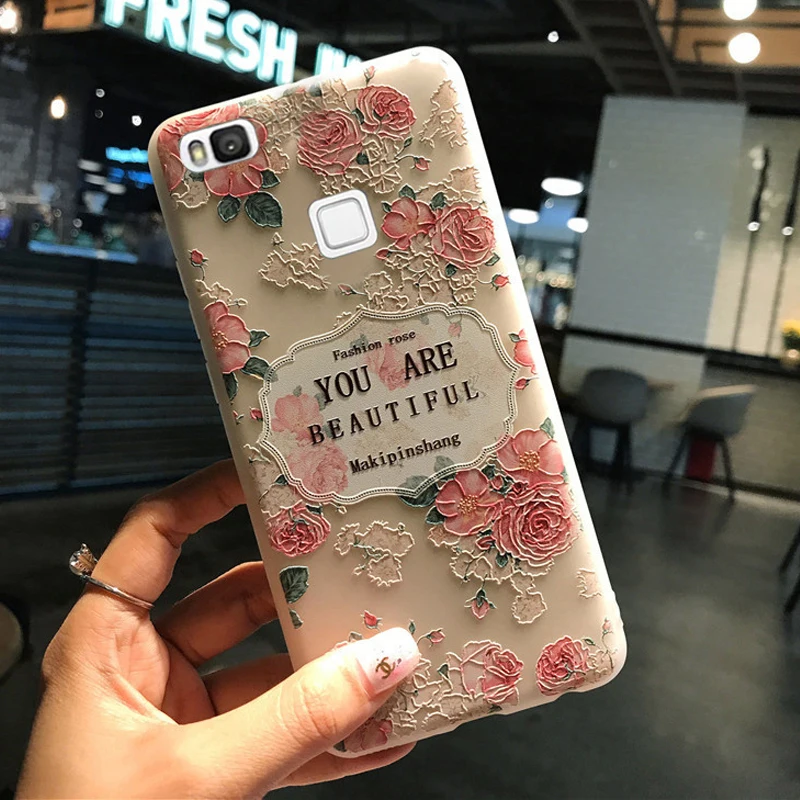 Kainuen Coque крышка чехол для Huawei P9 Lite 2016 p9lite силиконовый Роскошные 3D Мягкие TPU телефон