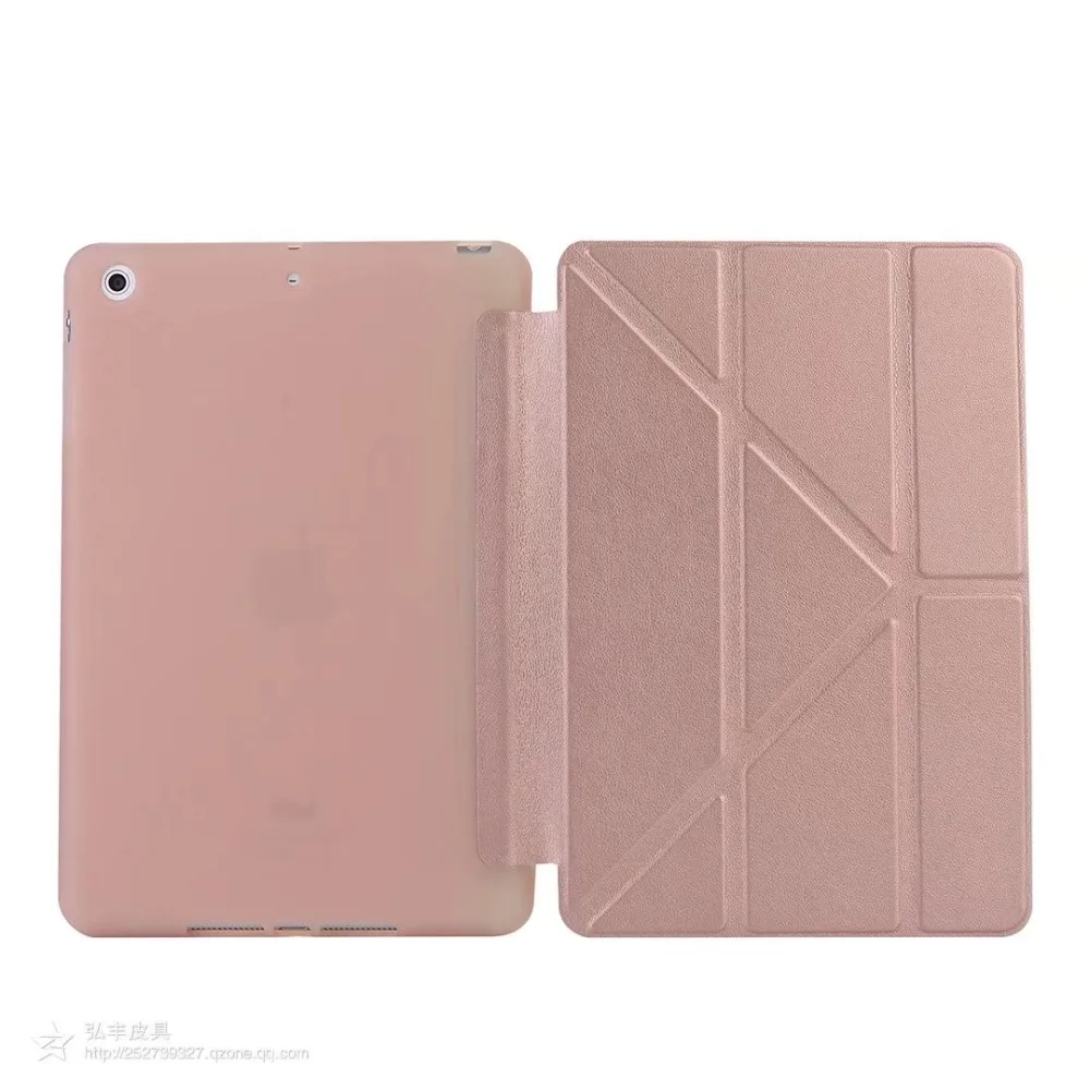 Умный чехол для iPad Mini 3 2 1 из ПУ кожи с мягкой силиконовой задней накладкой
