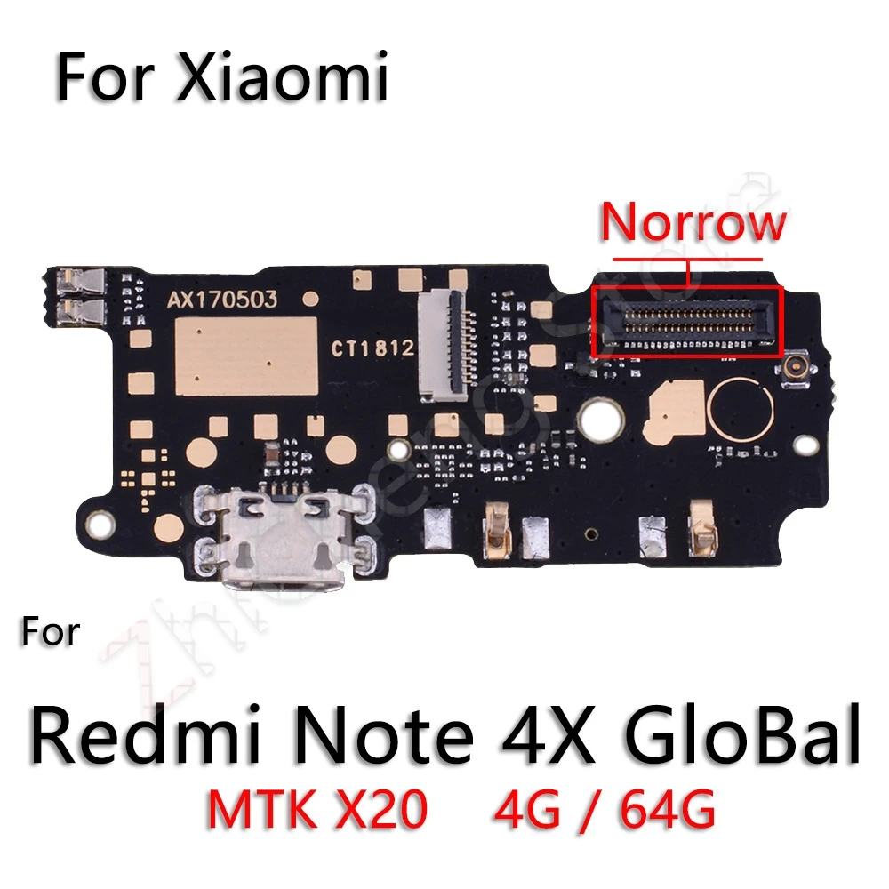 For Note 4X GloBal USB Дата зарядки порт Зарядное устройство Док-станция разъем гибкий кабель для Xiaomi mi красный mi Note 4 4A 4X5 5A 6 7 Plus Pro Глобальный - Цвет: For Note 4X GloBal