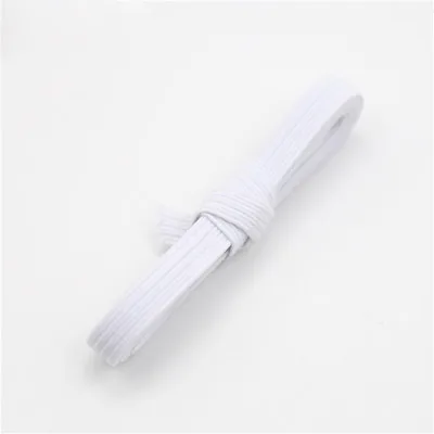 9 pure white 15 метров в партии 6 мм цветная эластичная тканая лента для шитья или подшива доступно 40 цветов - Цвет: 9 pure white