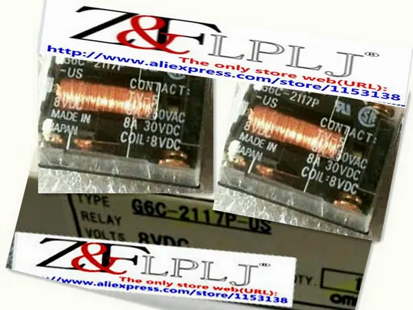 Новинка оригинальное реле G6C-2117P-US-8VDC G6C-2117P-US-DC8V 8 В постоянного тока 5 шт./лот |