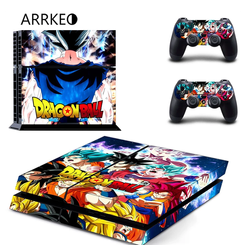 ARRKEO Dragon Ball Супер Saiyan Виниловая Наклейка для PS4 стикеры аксессуары для playstation 4 PS 4 консоль+ 2 шт. контроллеры Скины