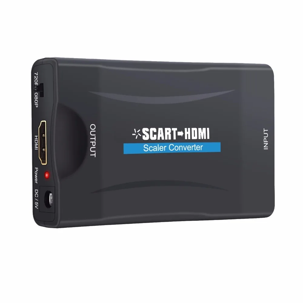 Переходник Prozor для 1080p Scart в HDMI адаптер 720p аудио и видео высококачественный с usb