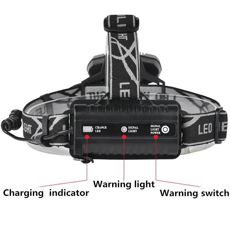 Налобный фонарь 5 светодиодов 18650 лм 3 * T6 + 2 синий свет|headlight 18650|head lightflashlight head |