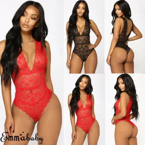 Сексуальное кружевное белье женское цветочное нижнее боди Ночное стринги