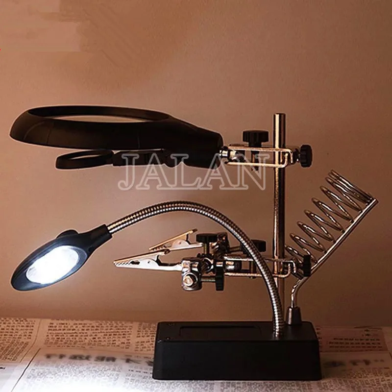 Ремонтный инструмент для пайки третьей руки сварочное увеличительное стекло с
