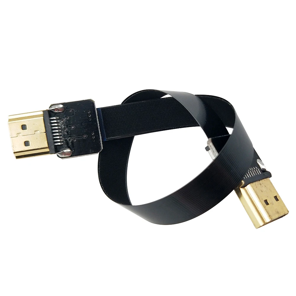 Danspeed FPV HDMI type A Male to Male M/M HDTV, FPC плоский кабель для аэрофотосъемка подключение видео устройства к HDMI 20 см